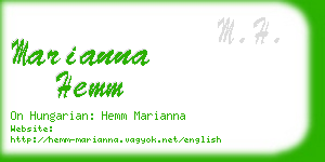 marianna hemm business card